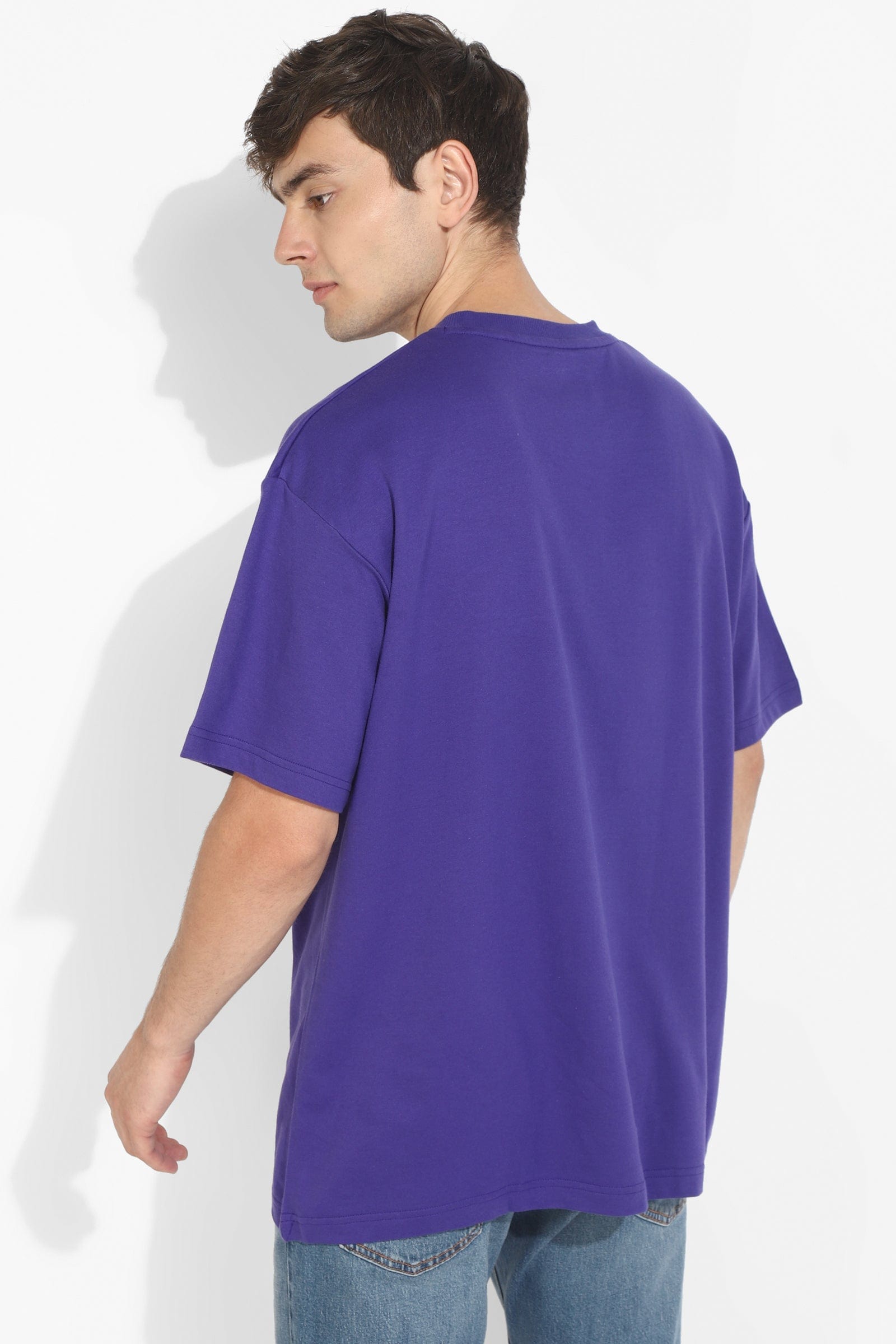 Purple Oversized Unisex T-shirt By Purple Mango