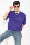 Purple Oversized Unisex T-shirt By Purple Mango
