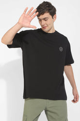 Black Oversized T-shirt By Purple Mango