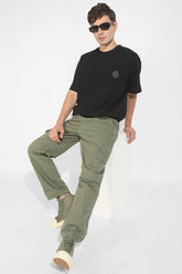 Black Oversized T-shirt By Purple Mango