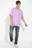 Lilac Oversized Unisex T-shirt By Purple Mango