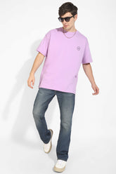 Lilac Oversized Unisex T-shirt By Purple Mango