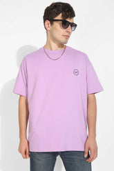 Lilac Oversized Unisex T-shirt By Purple Mango