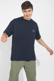 Navy Blue Oversized T-shirt By Purple Mango