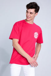 Seek The Positive Pink Oversized Unisex T-shirt By Purple Mango