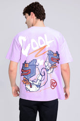 Cool Lilac Oversized Unisex T-shirt By Purple Mango