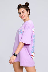 Dragon Lilac Oversized Unisex T-shirt By Purple Mango