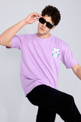 Grow With The Flow Lilac Oversized Unisex T-shirt By Purple Mango