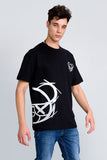 Pandora Black Oversized Unisex T-shirt By Purple Mango