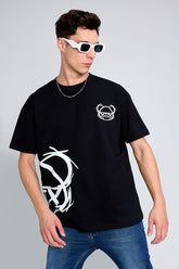 Pandora Black Oversized Unisex T-shirt By Purple Mango