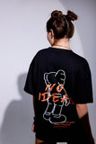 No Ideas Black Oversized Unisex T-shirt By Purple Mango
