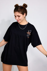 No Ideas Black Oversized Unisex T-shirt By Purple Mango