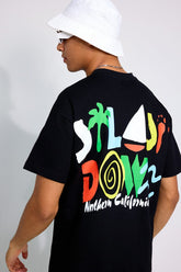 Slow Down Black Oversized Unisex T-shirt By Purple Mango