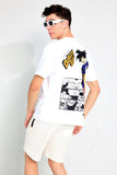 Dragon Ball Anime White Oversized Unisex T-shirt By Purple Mango