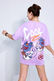 Cool Lilac Oversized Unisex T-shirt By Purple Mango
