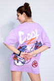 Cool Lilac Oversized Unisex T-shirt By Purple Mango