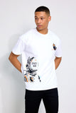 Space Man White Oversized Unisex T-shirt By Purple Mango