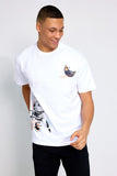 Space Man White Oversized Unisex T-shirt By Purple Mango