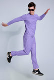 Knitted Lilac Co-Ords Set With Joggers By Purple Mango
