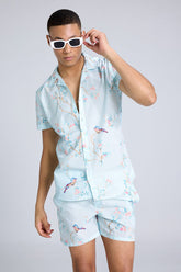 Blooming Flower Pastel Blue Co-ords By Purple Mango