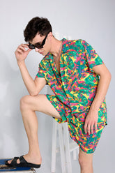 Flossy Green Co-ords By Purple Mango