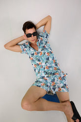 Flowery Print White Co-ords By Purple Mango