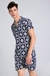 Azetch Navy Blue Co-ords By Purple Mango