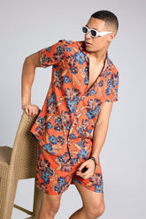 Cosmos Orange Co-ords By Purple Mango