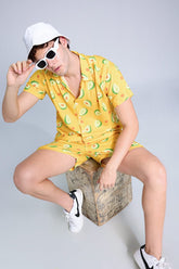 Avocado Bright Yellow Co-ords By Purple Mango