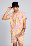 Lemon Print Lilac Co-ords By Purple Mango