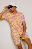 Lemon Print Lilac Co-ords By Purple Mango
