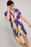 Bubble Print Purple Co-ords By Purple Mango