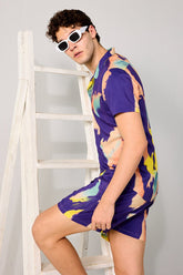 Bubble Print Purple Co-ords By Purple Mango