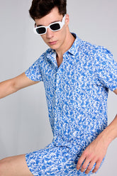 Blue Boteh Print Co-Ords By Purple mango