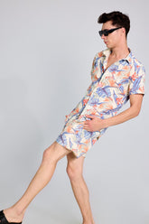 Phony Leaf Beige Co-ords By Purple Mango