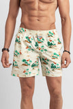 Scurry Cream Printed Shorts