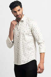 Flick Leaf Frost White Shirt