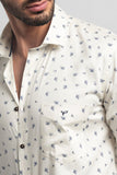 Flick Leaf Frost White Shirt