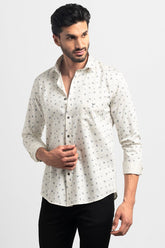 Flick Leaf Frost White Shirt