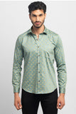 Color Matic Coral Pistachio Green Shirt