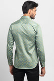Color Matic Coral Pistachio Green Shirt