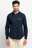 Mandala Print Navy Shirt