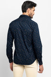 Mandala Print Navy Shirt