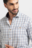 Glen Plaid Grey Giza Cotton Shirt