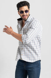 Glen Plaid Grey Giza Cotton Shirt