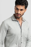 Lush Grey Giza Stripe Shirt