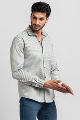 Lush Grey Giza Stripe Shirt