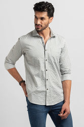 Lush Grey Giza Stripe Shirt