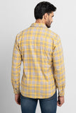 Glen Plaid Yellow Giza Cotton Shirt