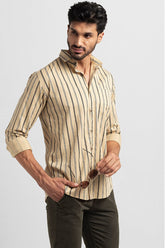 Lush Golden Giza Stripe Shirt